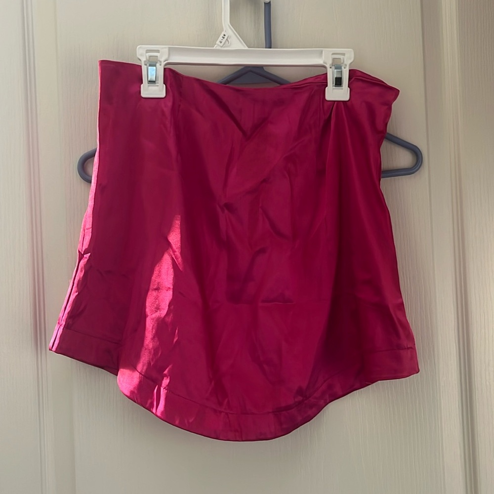 Hot pink mini skirt